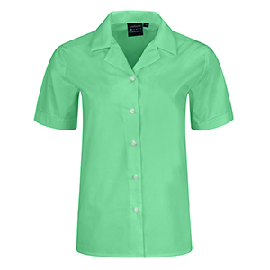 Green Revere Collar Blouse