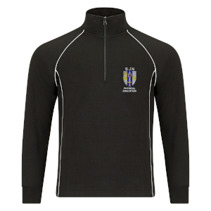 Sir John Nelthorpe School - Black with White piping 1/4 Zip Top